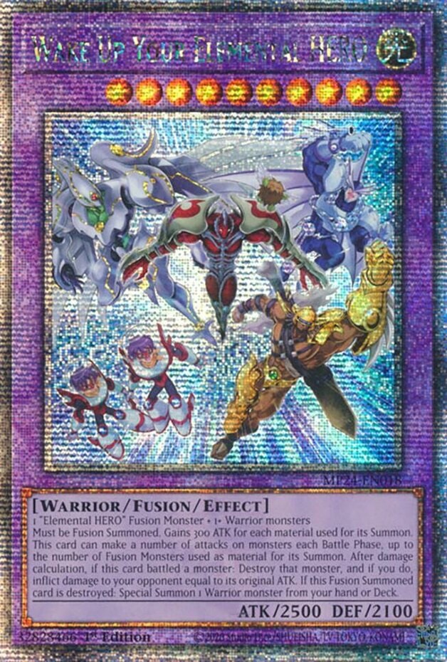 Wake Up Your Elemental HERO - MP24-EN018 - Quarter Century Secret Rare - 1st Edi