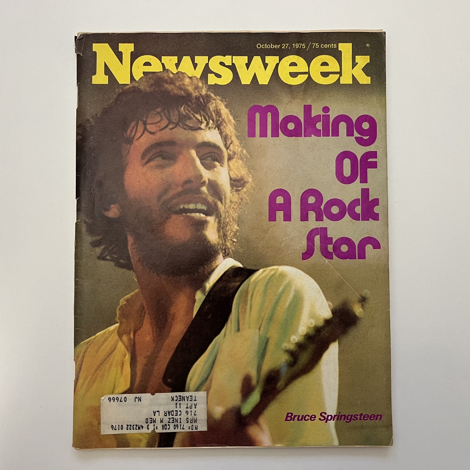 VTG Bruce Springsteen Newsweek Magazine October 27,  1975 Making of a Rock Star