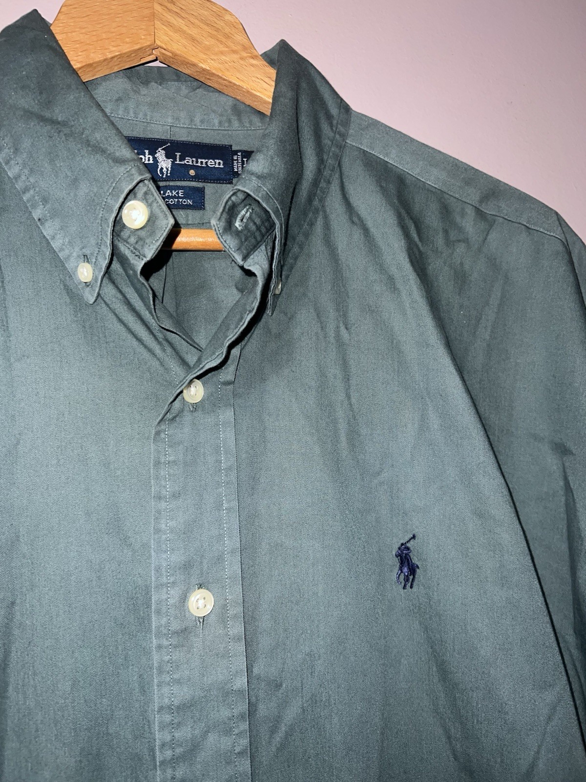 VINTAGE POLO RALPH LAUREN BLAKE 100% COTTON BUTTON UP OXFORD SHIRT large PREPPY