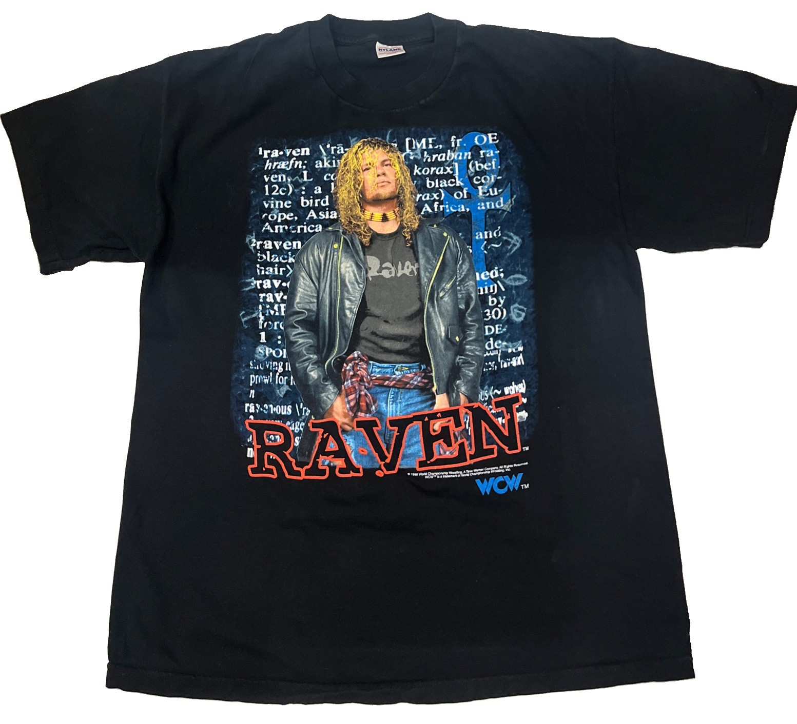 Vintage 1998 WCW RAVEN Hyland Tag Mexico Xl 90’s