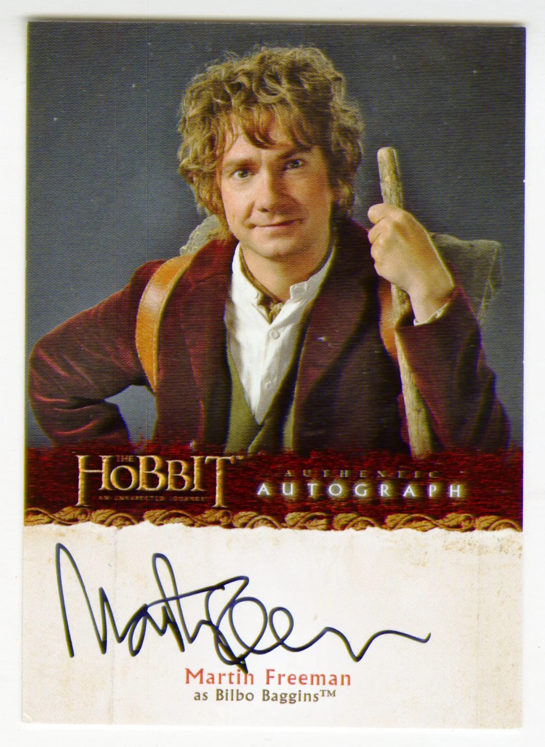 Hobbit An Unexpected Journey Martin Freeman Bilbo Baggins Autograph Card A17 Hobbit An Unexpected Journey Martin Freeman Bilbo Baggins Autograph Card A17