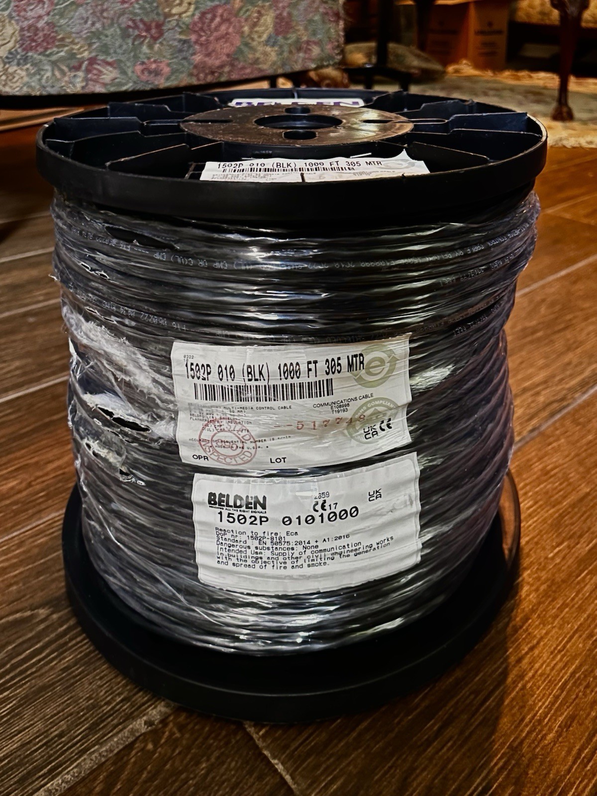 BELDEN CABLE—1000 FOOT REEL-1502P-010-1000’—PLENUM—TOUCH PANEL CABLE—BRAND NEW 