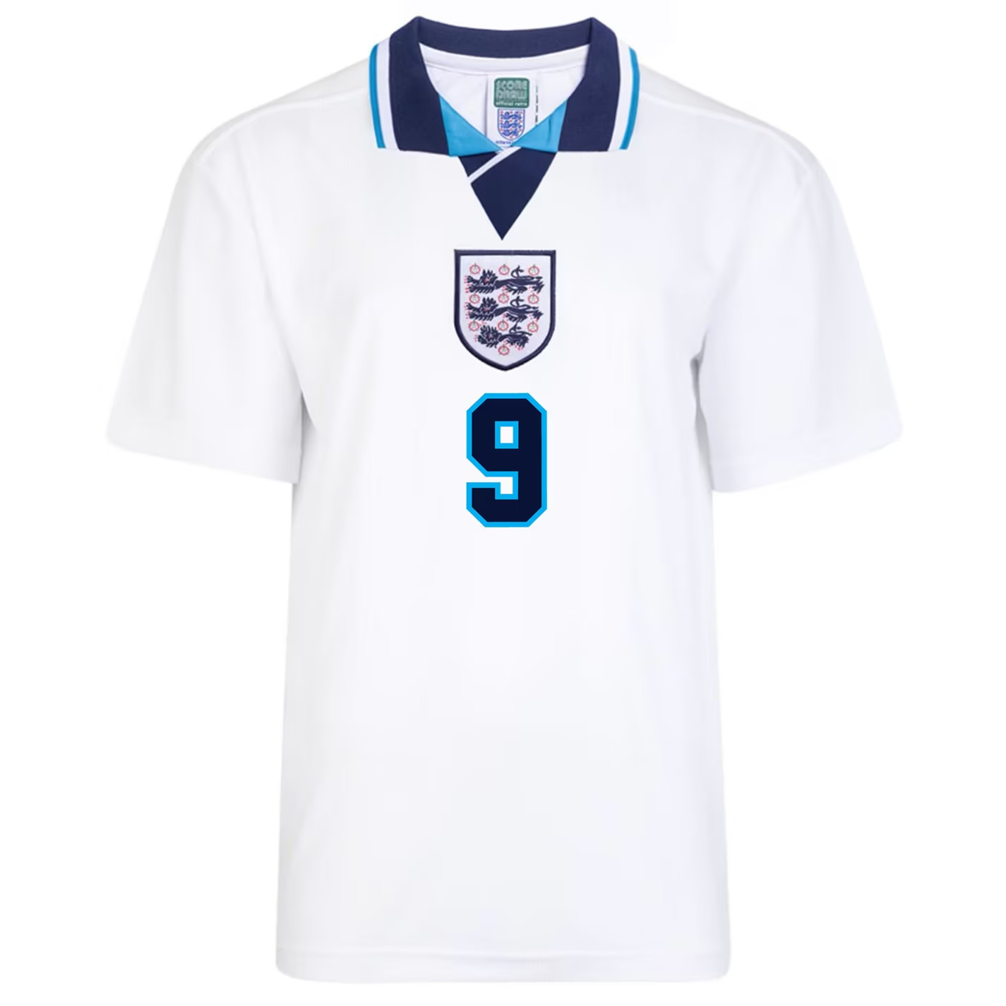 Retro Score Draw England 1996 Home Shirt - Size (L) - Shearer 9 - Brand New. Retro Score Draw England 1996 Home Shirt - Size (L) - Shearer 9 - Brand New.