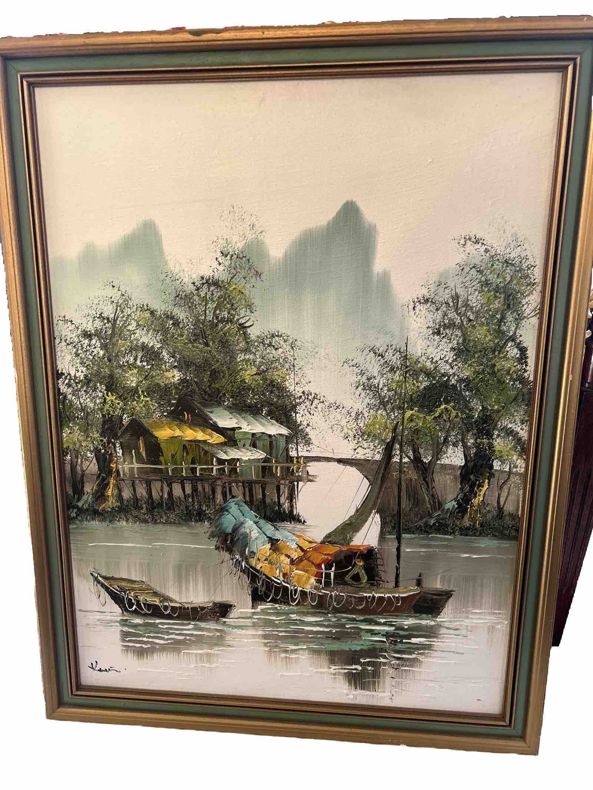 mcm original oil painting signed