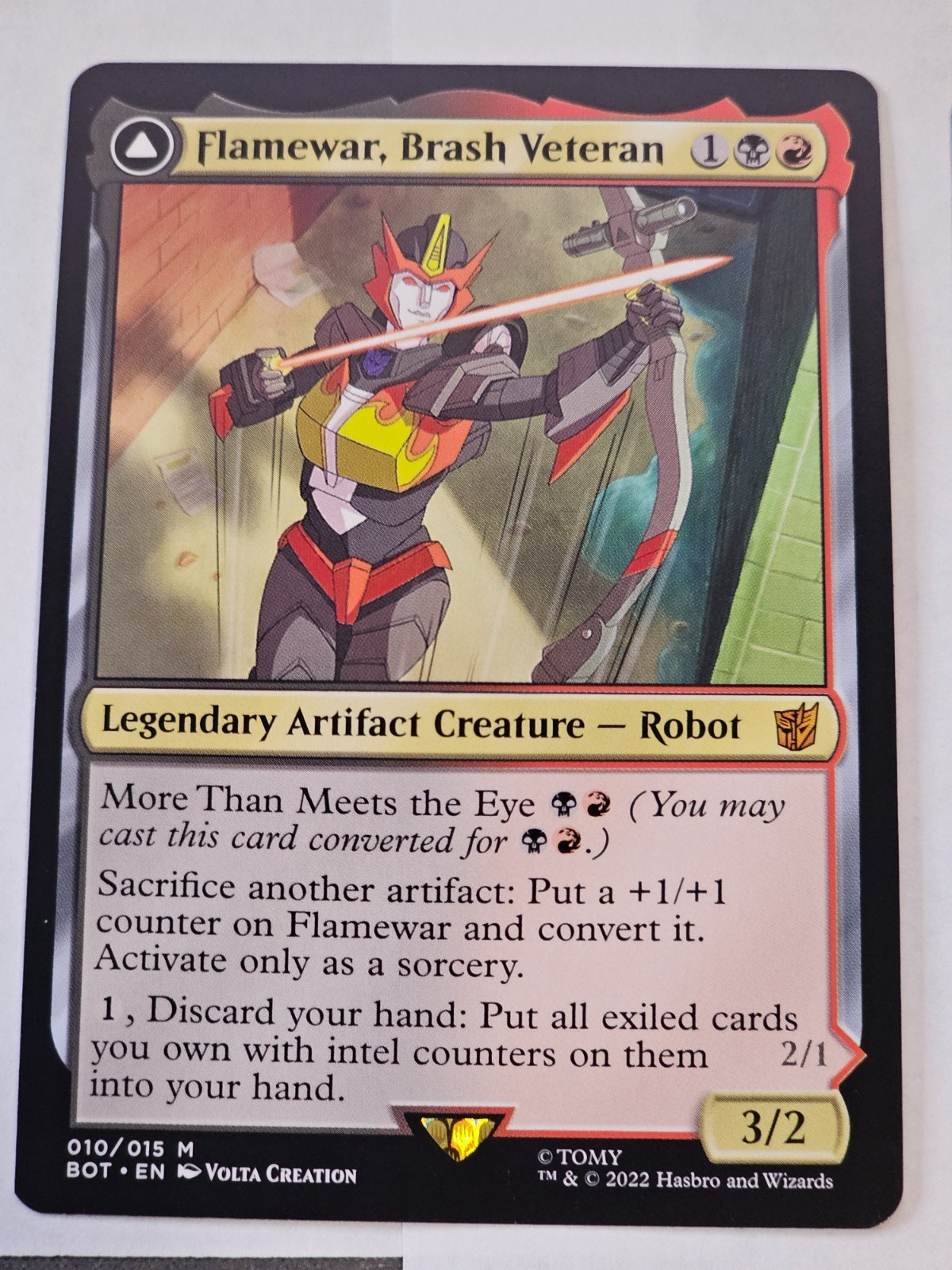 MTG - Flamewar, Brash Veteran - Transformers