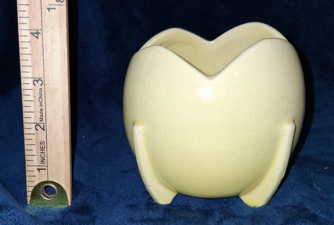 Vtg Nelson McCoy Yellow Footed Tulip Planter NM USA Ceramic Pot 1940s .71 lb