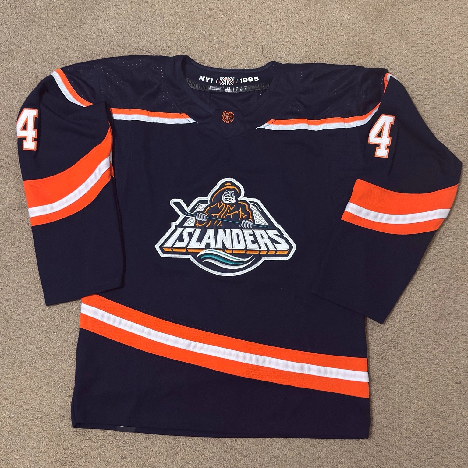 Adidas NY Islanders Reverse Retro 2.0 Bo Horvat #14 Jersey Mens Large L NHL