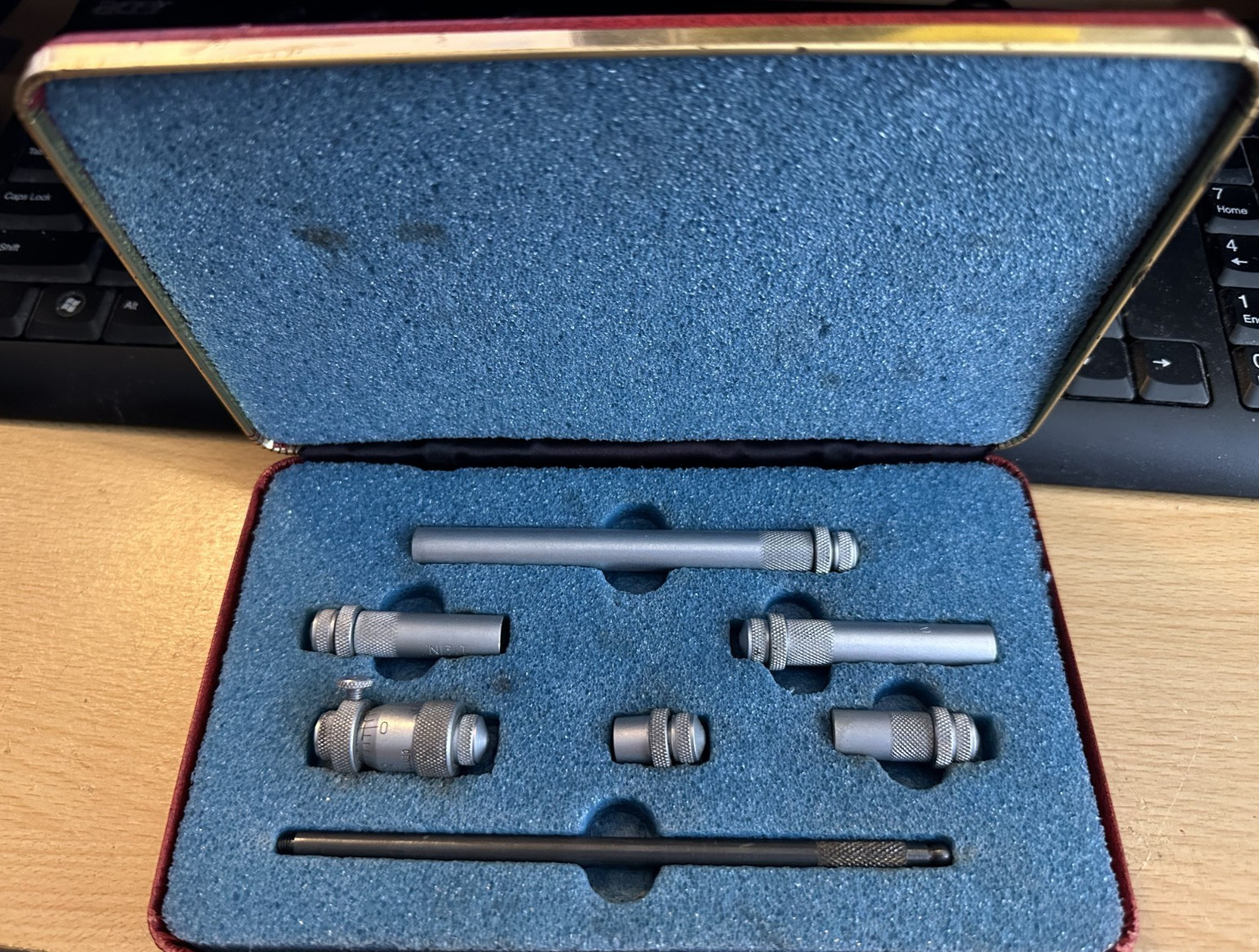 Vintage Central Tool Company Tubular Inside Micrometer Set Excellent Condition