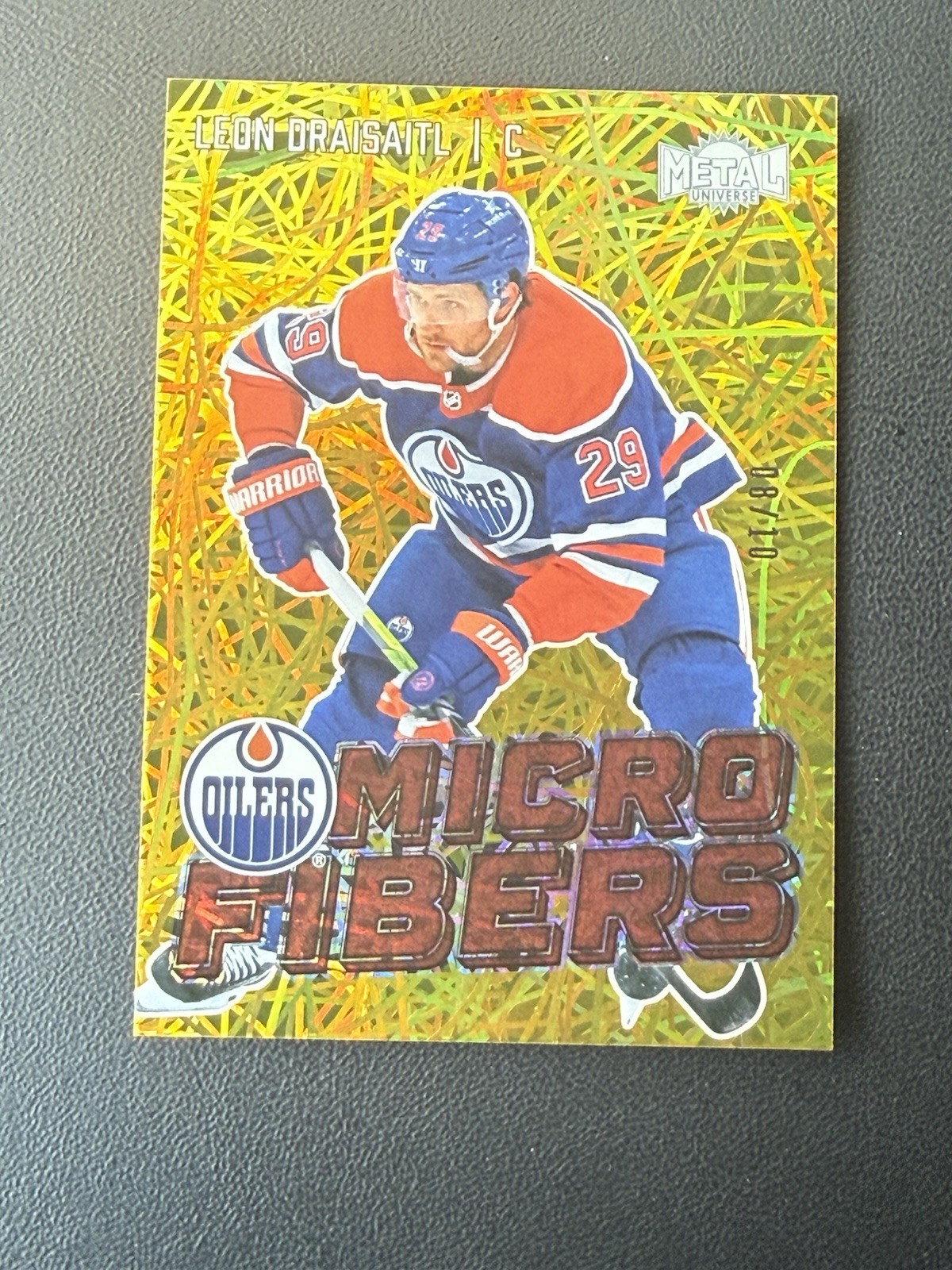 2024-25 Leon Draisaitl Metal Universe Gold /10 Micro Fibers Microfibers Oilers 2024-25 Leon Draisaitl Metal Universe Gold /10 Micro Fibers Microfibers Oilers