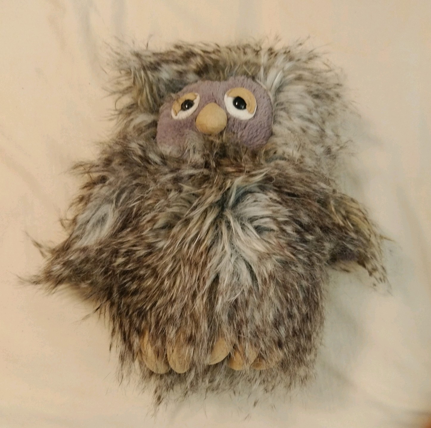 Jellycat London Retired Orlando Owl Fuzzy Brown Gray 10\