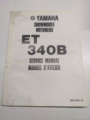 Original Yamaha OEM Owner Service Manual Shop Book 1977 ET340B 8G8-28197-70