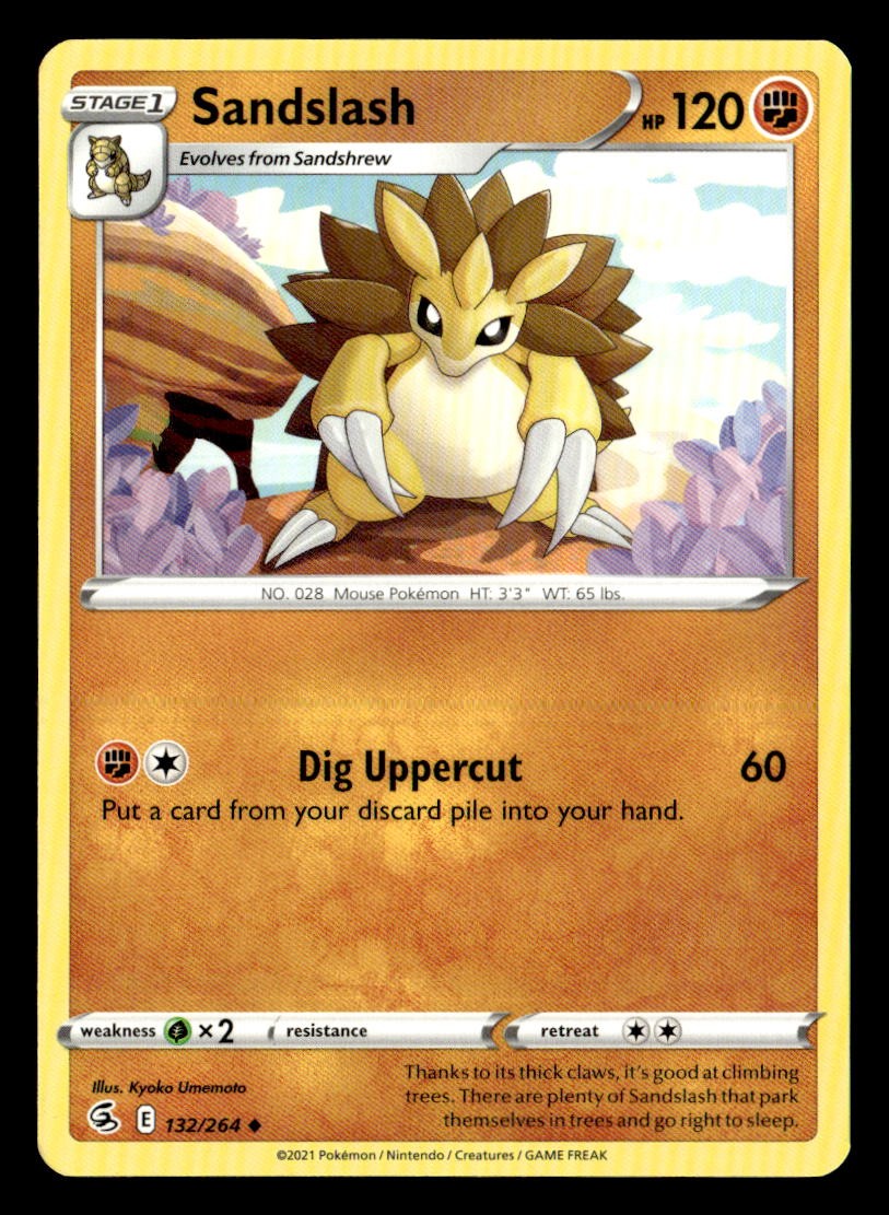 Pokemon Sandslash #132/264 tcg Near Mint or Better