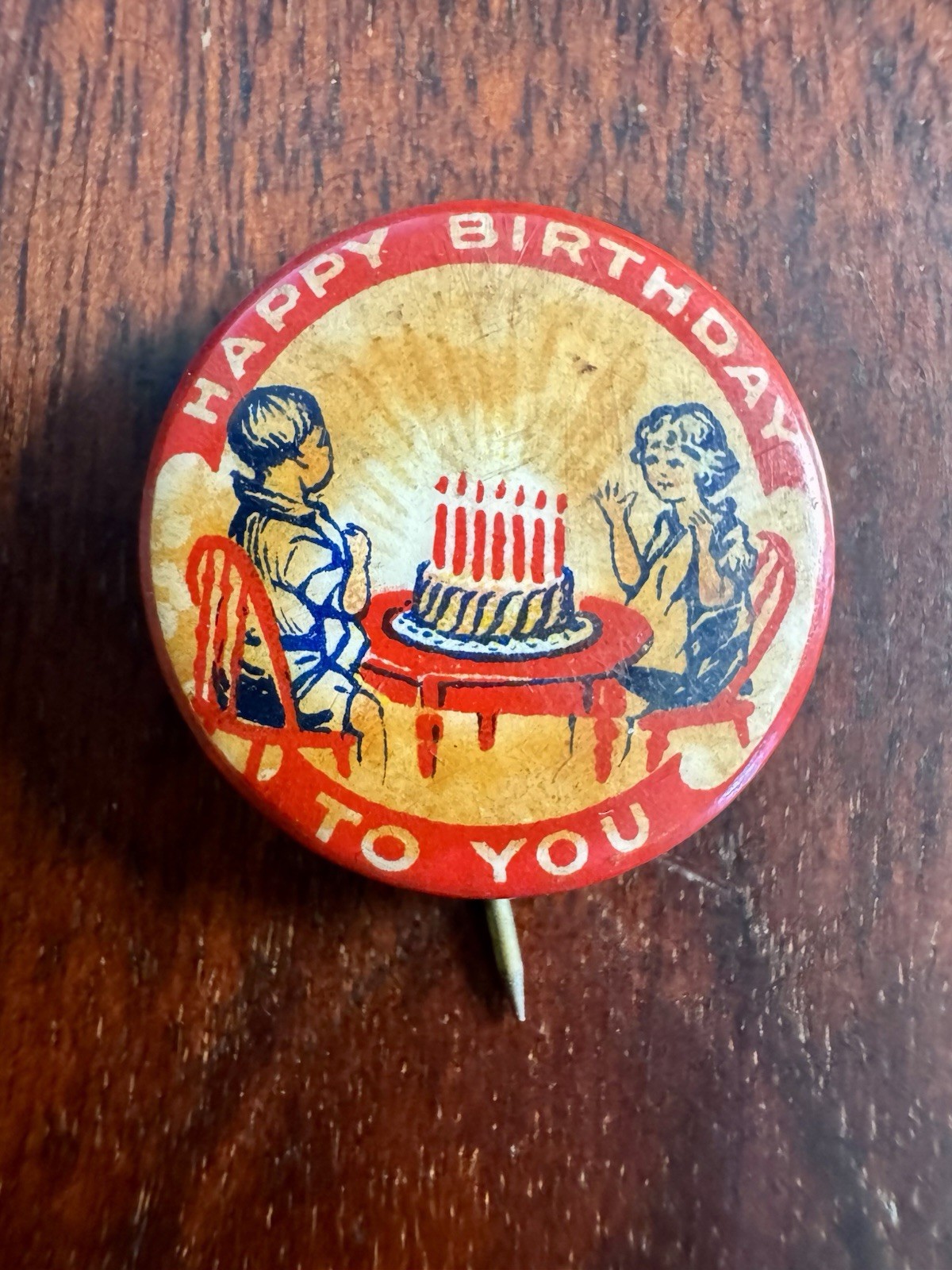 Vintage Happy Birthday To You Pinback Button Pin Goodenough & Woglom Broadway NY Vintage Happy Birthday To You Pinback Button Pin Goodenough & Woglom Broadway NY
