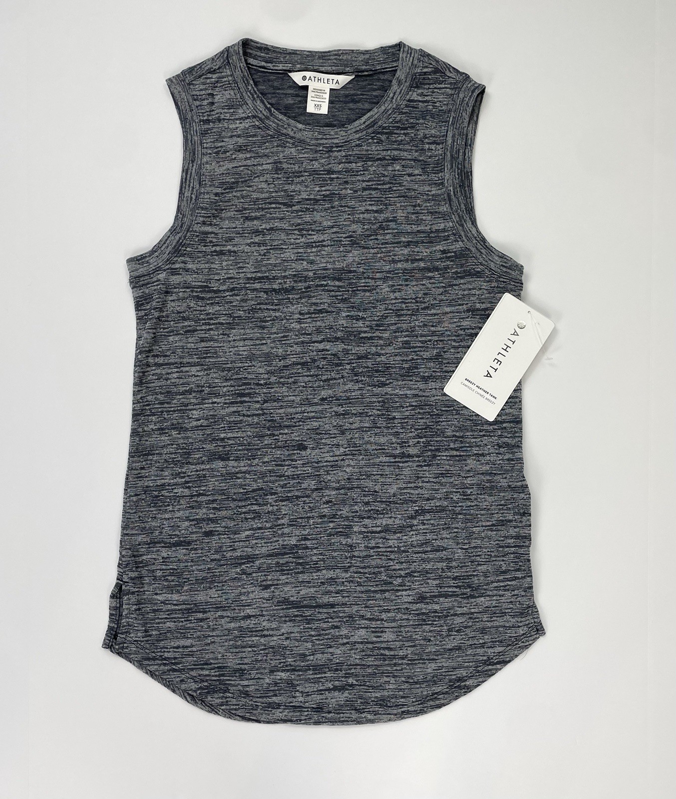NWT Athleta Women\'s Breezy Tank Top Flint Heather XXS