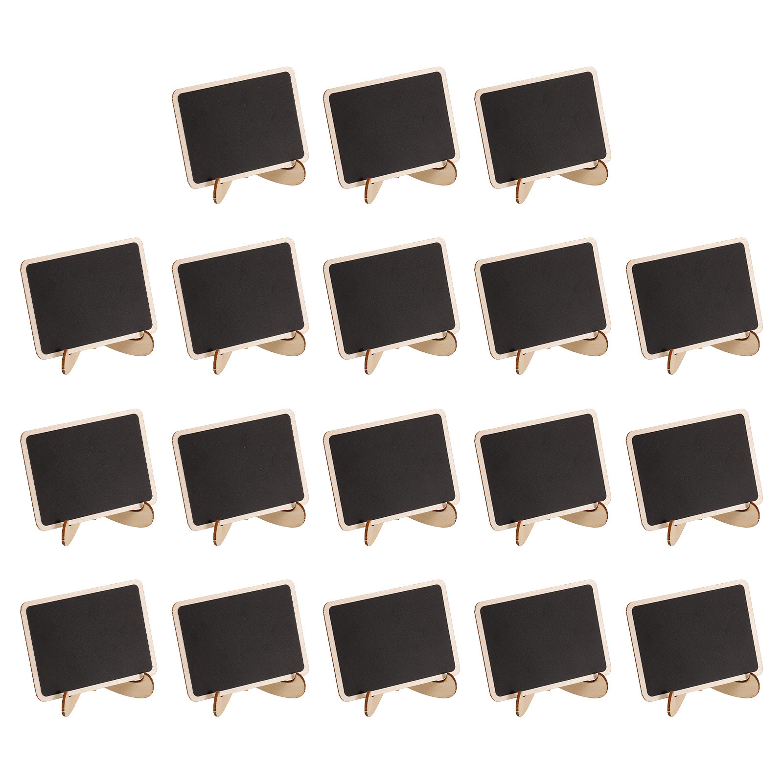 18pcs Mini Chalkboard Signs Small Blackboard Labels with Stand Wooden Square 18pcs Mini Chalkboard Signs Small Blackboard Labels with Stand Wooden Square