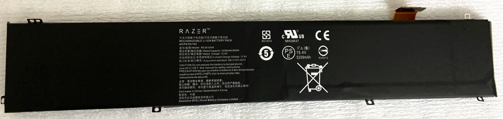 Genuine RC30-0248 Battery Razer Blade Advanced15 2018-2021 RZ09-02385 RZ09-02386