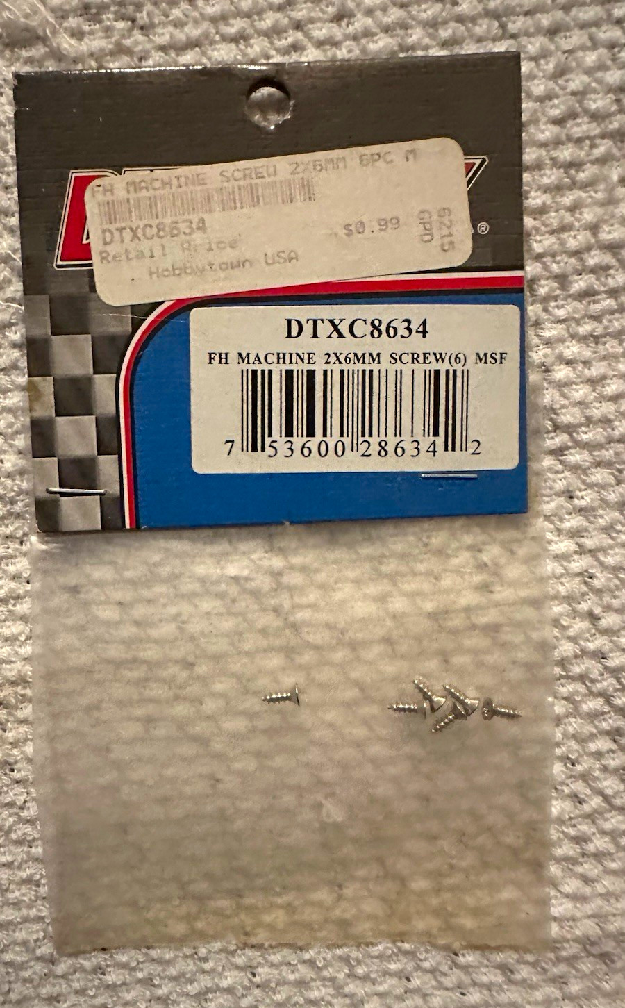 DuraTrax DTXC8634 FH Machine Screws Silver 2x6mm (6) 17 Years & Up DuraTrax DTXC8634 FH Machine Screws Silver 2x6mm (6) 17 Years & Up