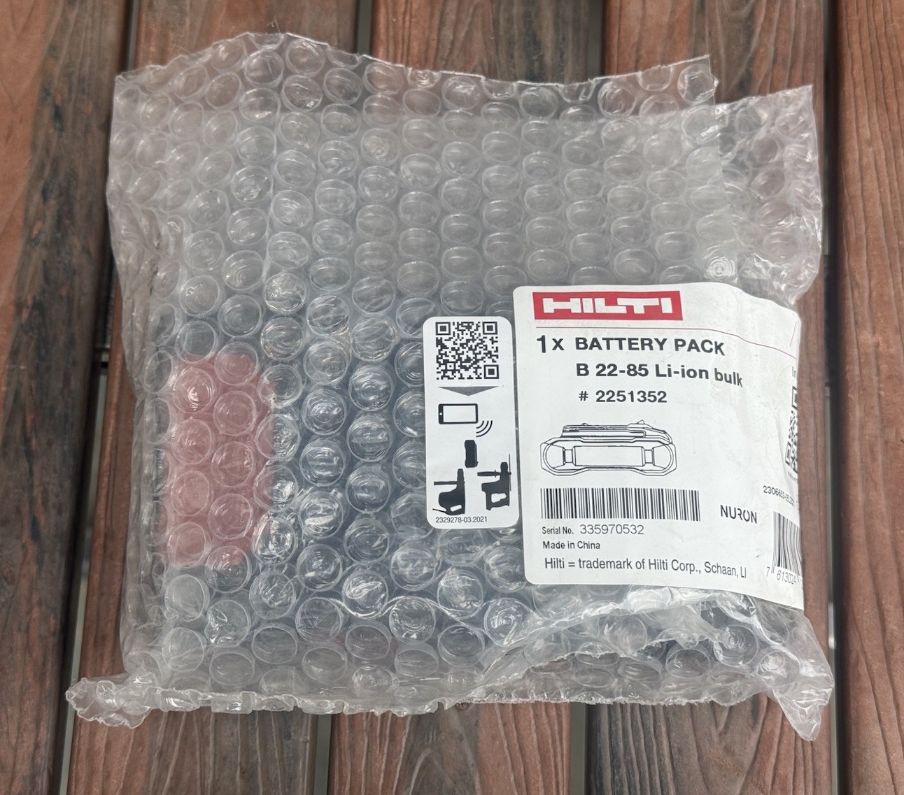Hilti B 22-85 Lithium-Ion Nuron Battery Pack Model 2251352 *New Hilti B 22-85 Lithium-Ion Nuron Battery Pack Model 2251352 *New