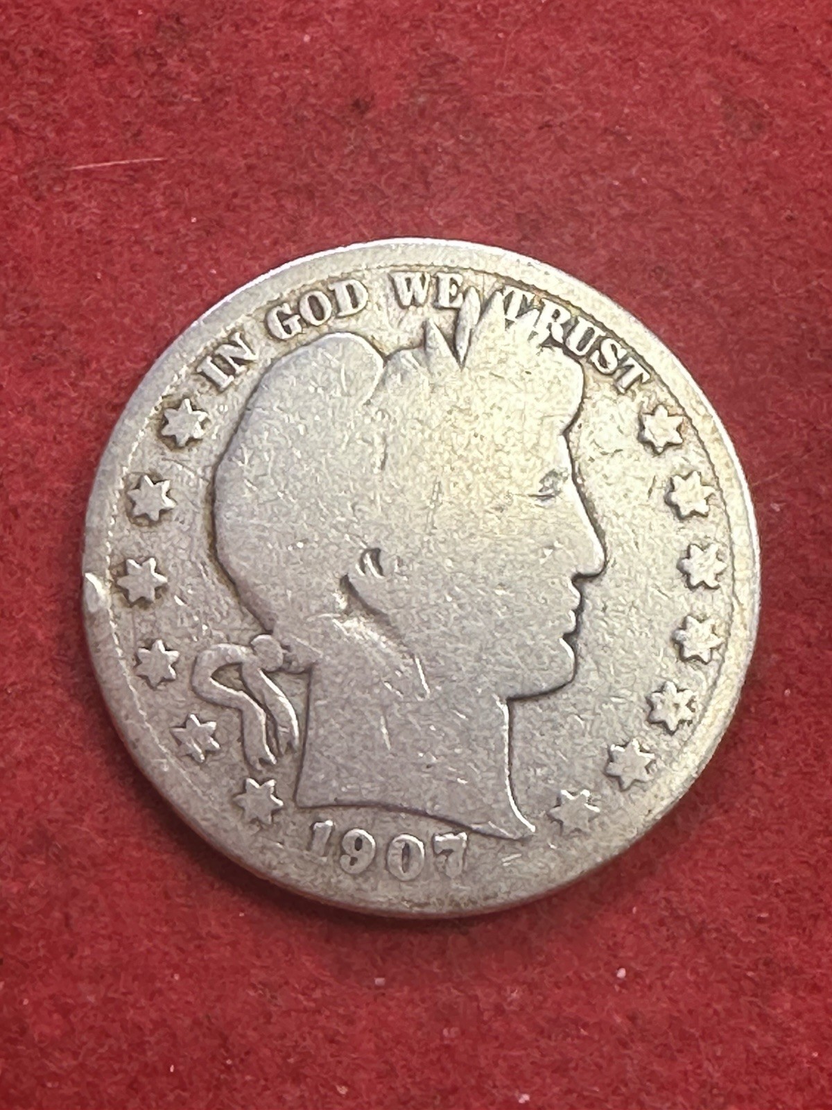 1907 50C Barber Half Dollar