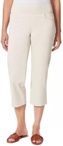NWT Gloria Vanderbilt Women\'s Crop Length Pull On Mid-Rise Size 10 $60 JK778