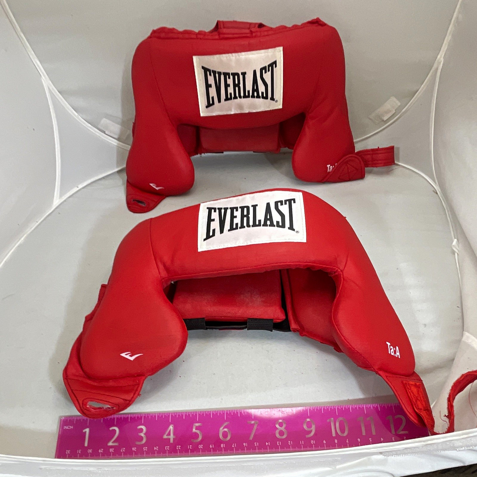 Everlast Red Training Headgear Boxing/MMA Protective Head Gear Adult Unisex Everlast Red Training Headgear Boxing/MMA Protective Head Gear Adult Unisex