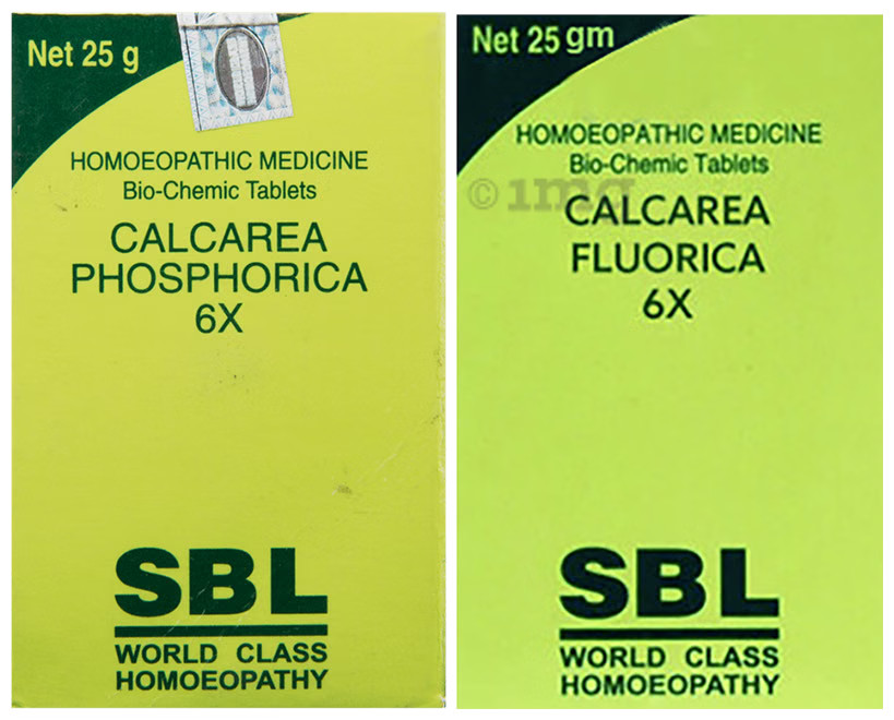 SBL Combo Pack of Calcarea Fluorica Biochemic Tablet 6X & Calcarea Phosphorica 