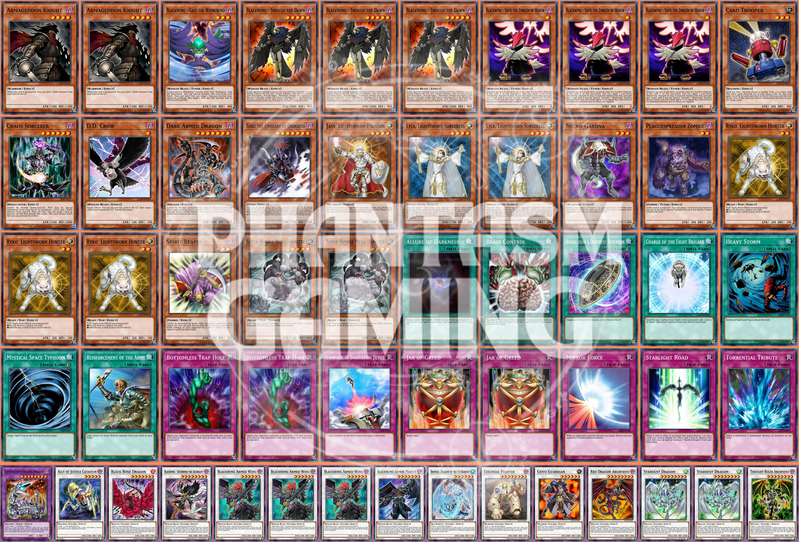 Vayu Turbo Edison Deck Silverwind Black Rose Armed Wing Armor Yugioh