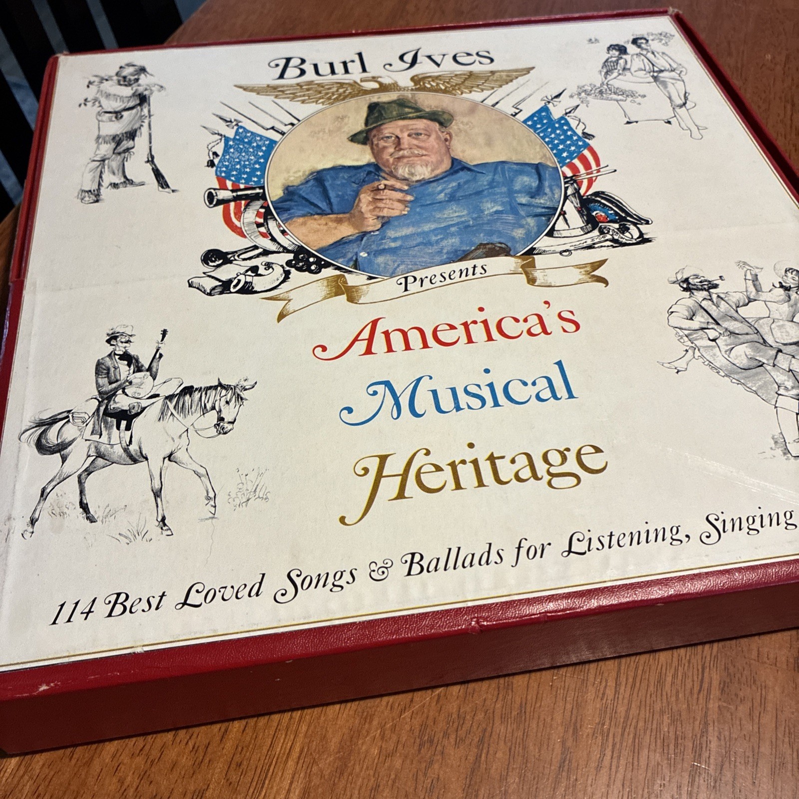BURL IVES AMERICA'S MUSICAL HERITAGE BOX LP SET AND BOOK BURL IVES AMERICA'S MUSICAL HERITAGE BOX LP SET AND BOOK