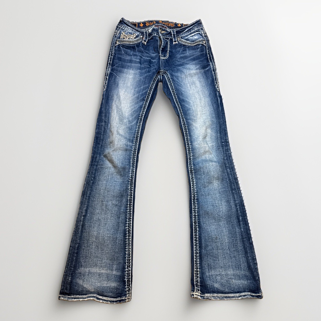 Rock Revival Rui Mid-rise Bootcut Size 25 Women\'s jeans Blue wash