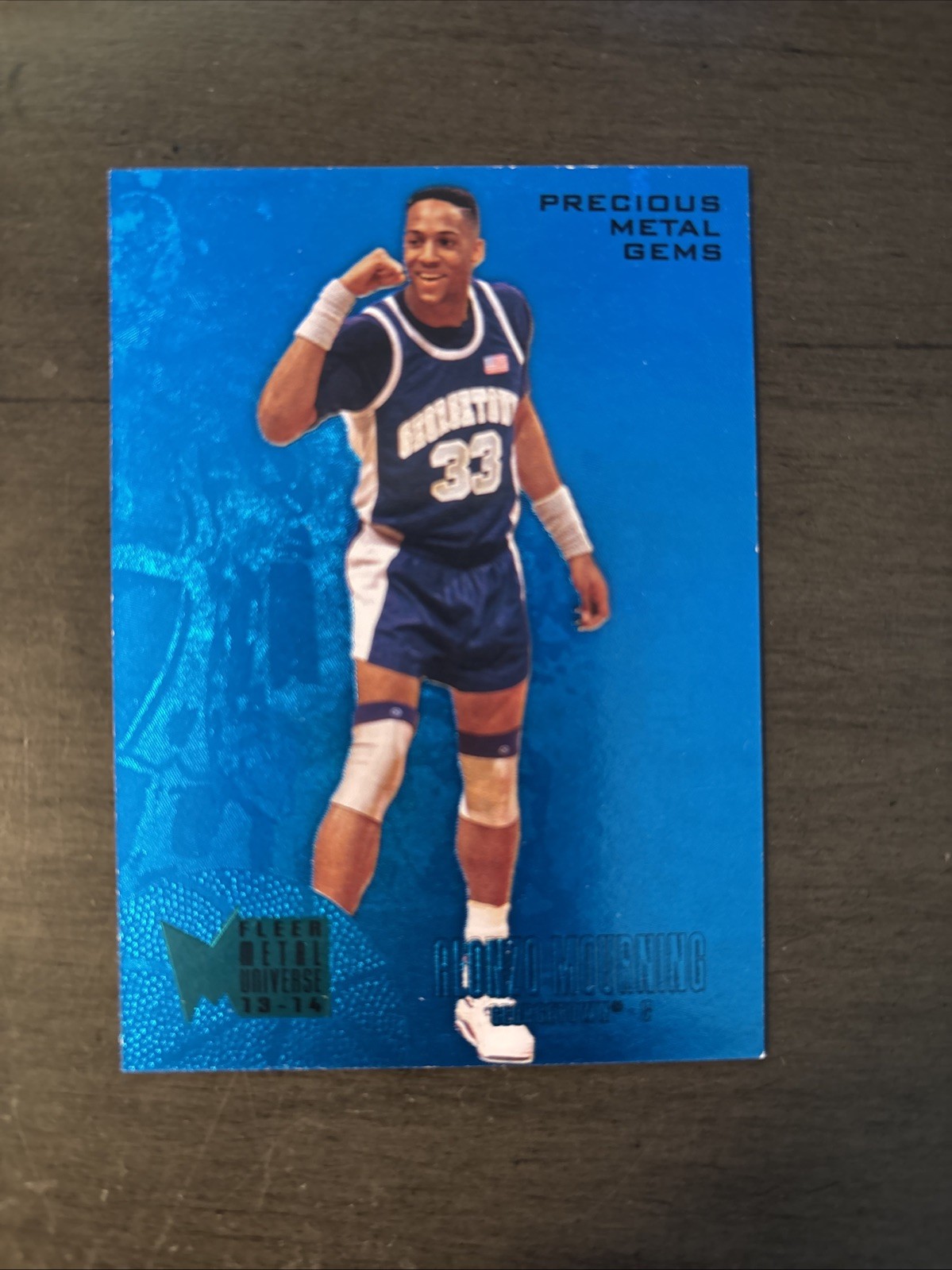 2013-14 Fleer Retro Alonzo Mourning Precious Metal Gems Blue /50 PMG SSP