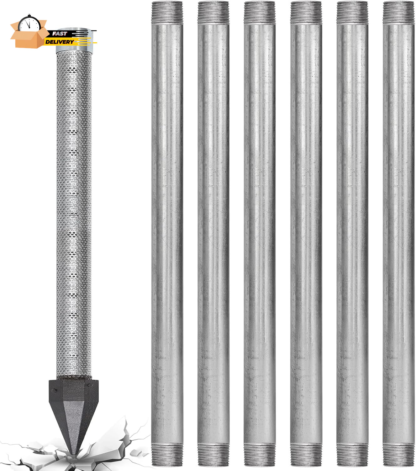 Well Drive Point Kit,1-1/4 Stainless Steel Well Point+5Pk 39\