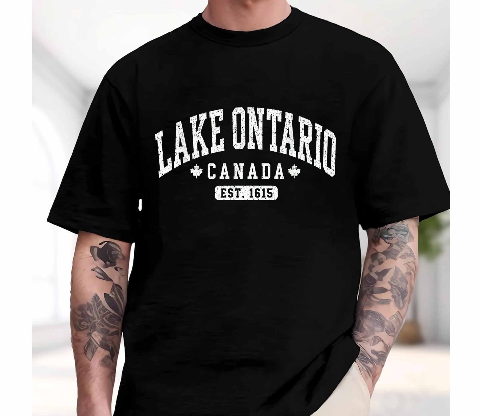 Lake Ontario Canada Vintage EST 1615 Canadian Pride T-Shirt