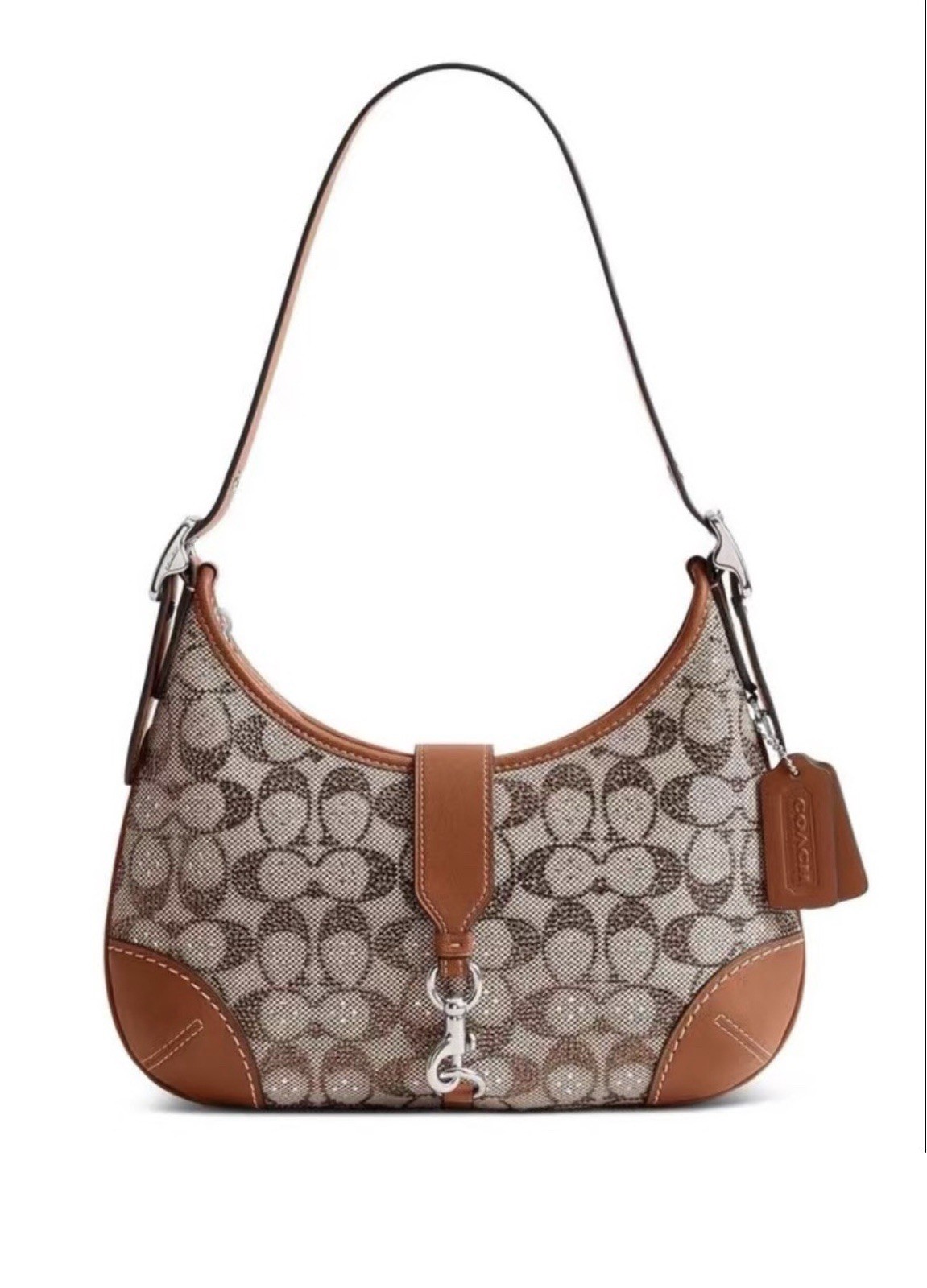 Coach Hamptons Hobo Bag in Crystal Signature Jacquard