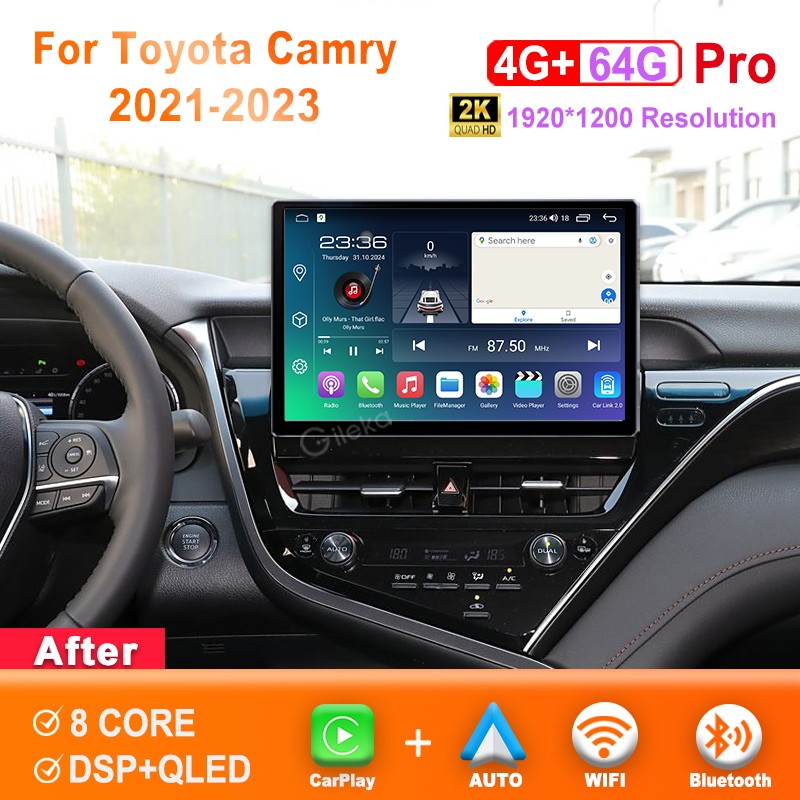 12.5 inch Screen Android Car Radio For Toyota Camry 2021-2023 Carplay Head Unit 12.5 inch Screen Android Car Radio For Toyota Camry 2021-2023 Carplay Head Unit
