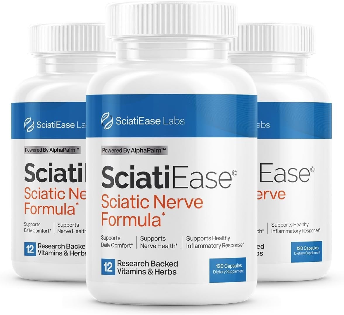 3 Pack SciatiEase Labs Sciati Ease Sciatic Nerve Formula 120 Cap NEW  Exp 2027