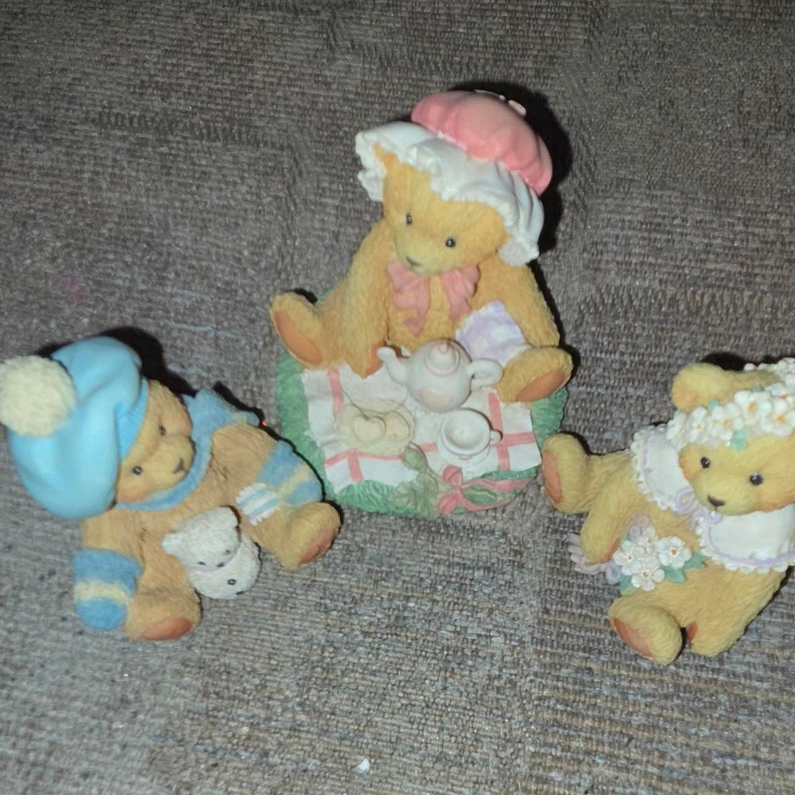 vintage Cherished Teddies Lot of 3 In Box cottagecore collectors nostalgic