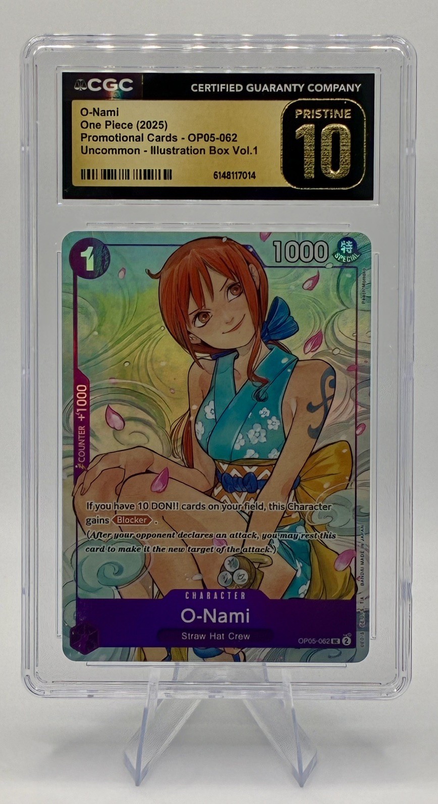 2025 One Piece O-Nami OP05-062 Illustration Box Vol 1 CGC Pristine 10 UC