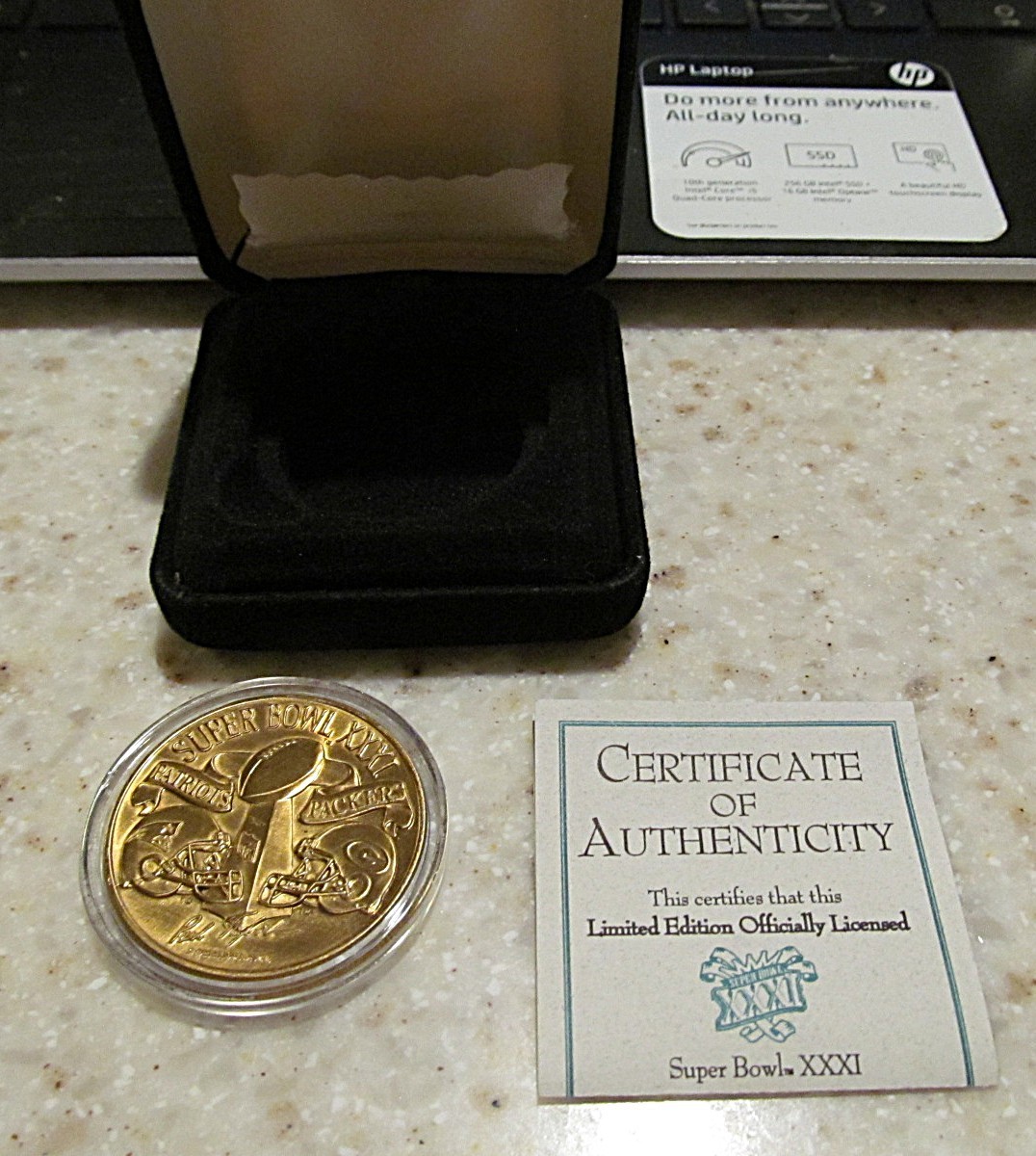 Vintage Balfour Super Bowl XXXI Bronze Commemorative Coin in Case Vintage Balfour Super Bowl XXXI Bronze Commemorative Coin in Case