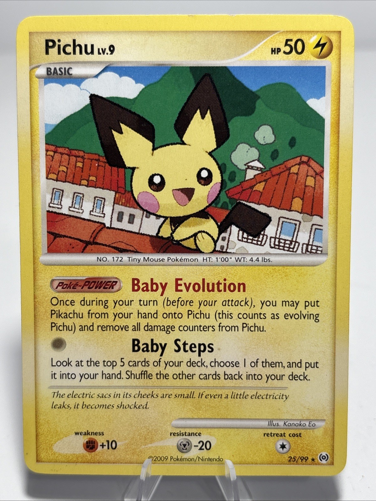 Nintendo Pokémon Pichu Lv. 9 Holo 25/99 Arceus Set 2009 English Card Nintendo Pokémon Pichu Lv. 9 Holo 25/99 Arceus Set 2009 English Card