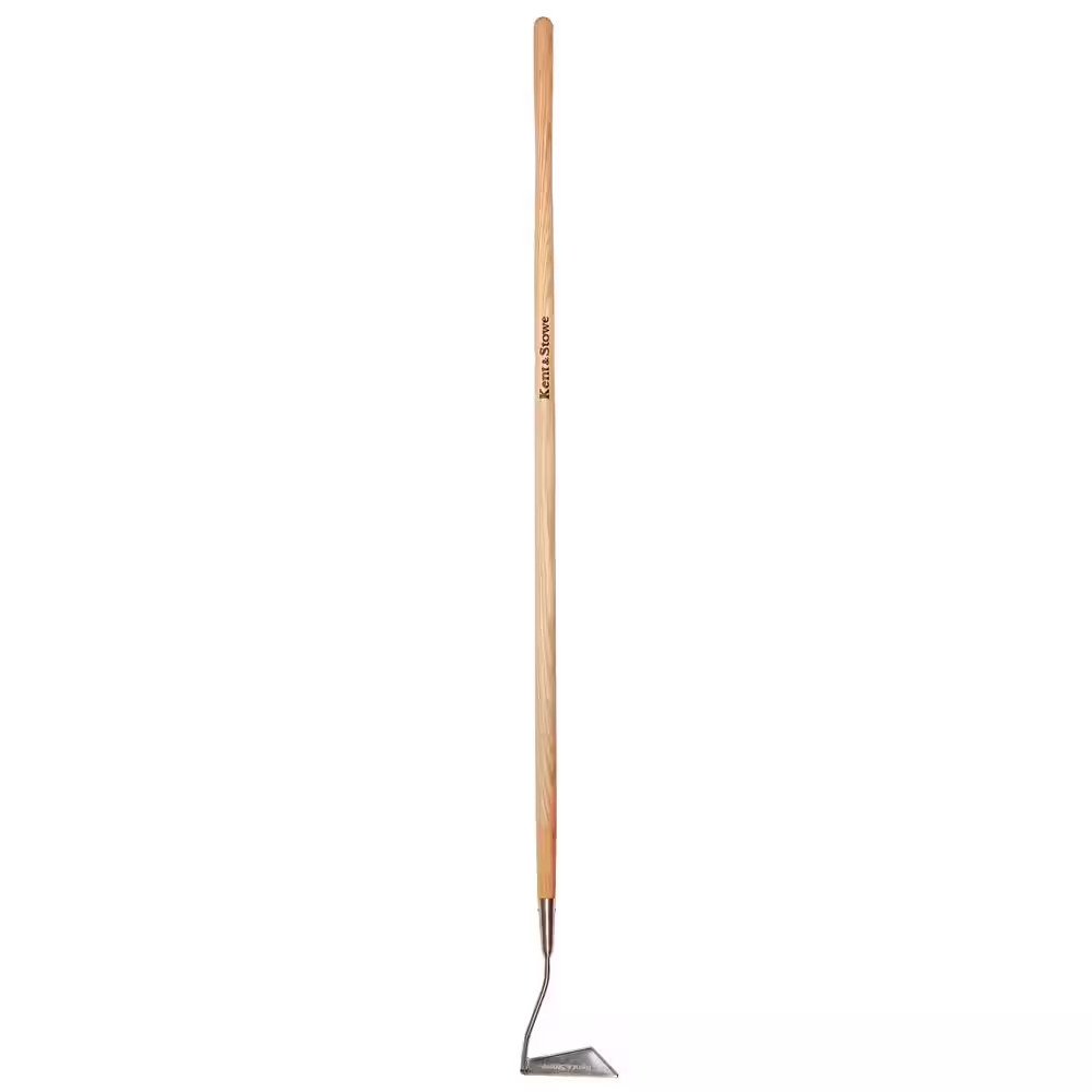 English Garden 63 In. Wood Handle Stainless Steel 3-Edge Garden Hoe