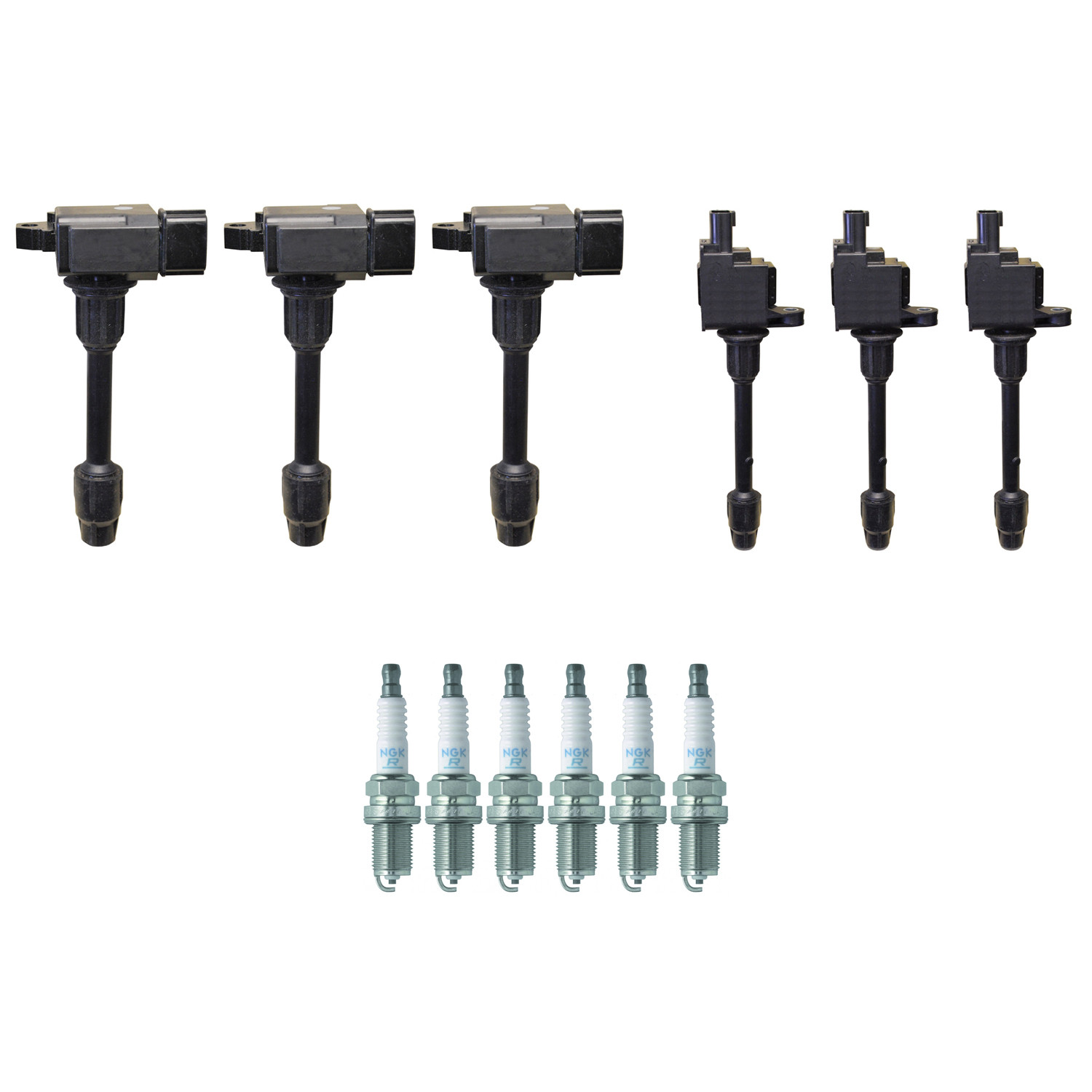 Denso 6 Ignition Coil 6 NGK Nickel Spark Plugs Kit For Maxima 3.0 V6 VQ30DE