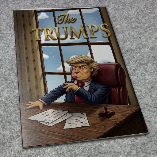 REMASTERED SILVER Metal Donald Trump TRADE THE TRUMPS SIMPSONS PARODY COMIC
