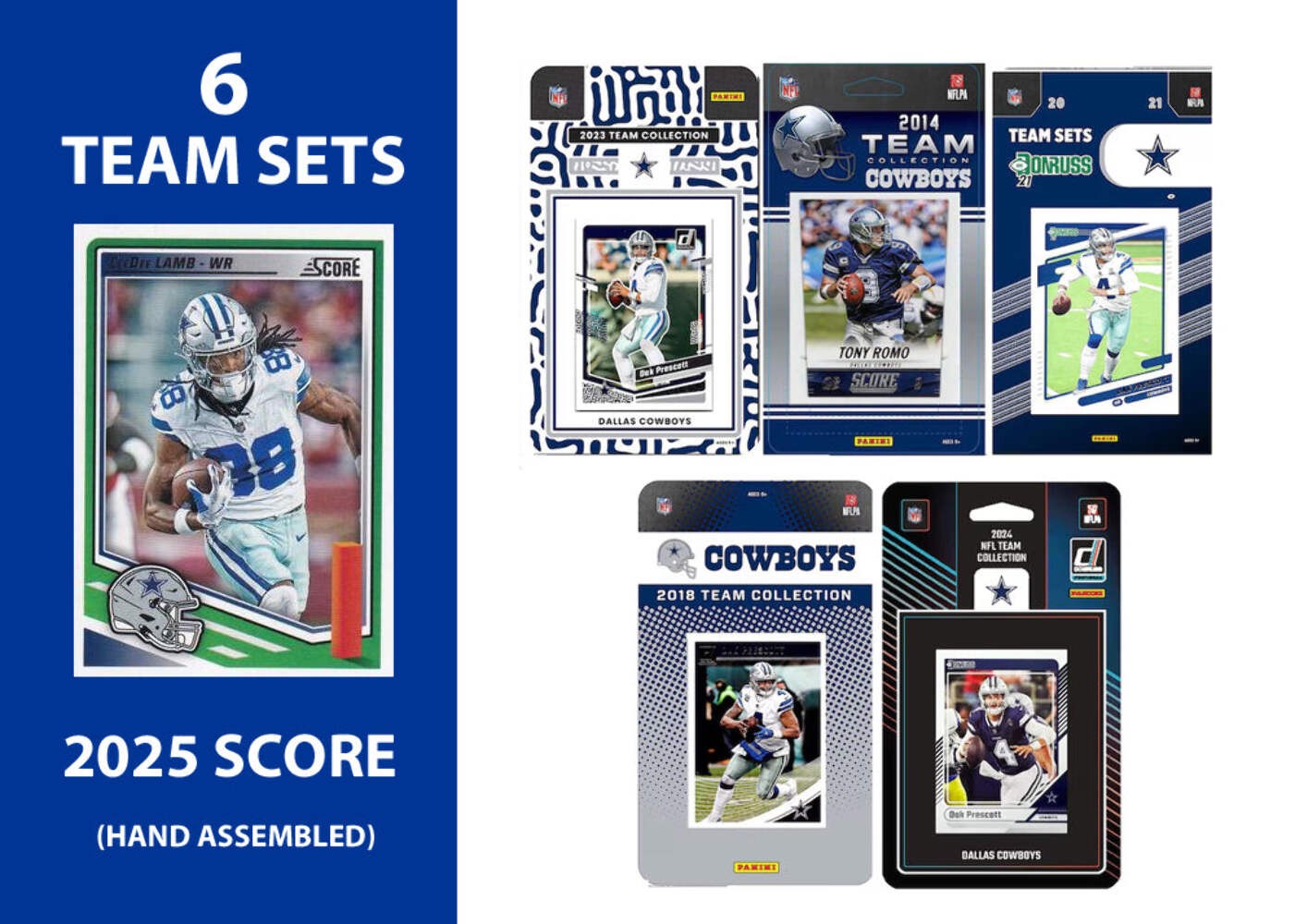 2025 SCORE Dallas Cowboys Team Set Bundle 2024 2023 2021 2019 Donruss