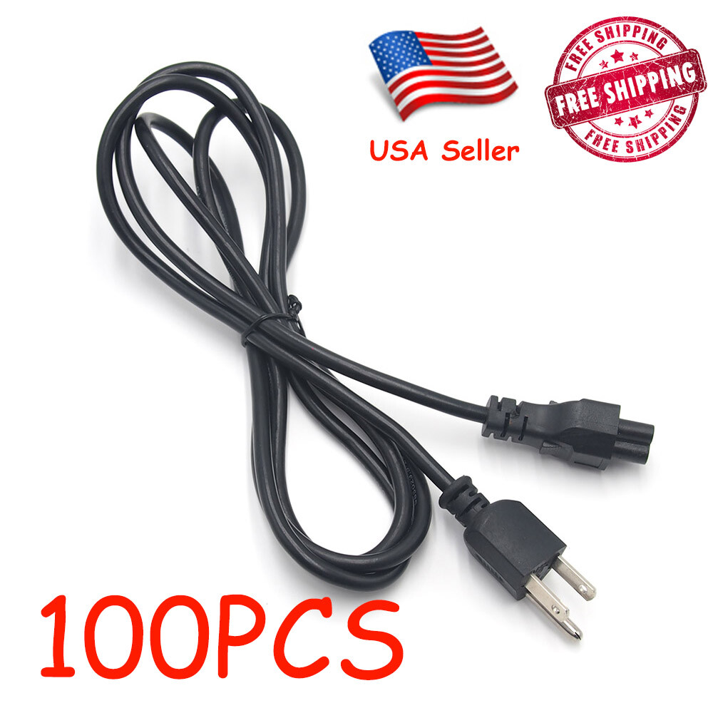Lot 100 PC 3-Prong AC Power Cord Desktop Monitor Computer 6ft Heavy Duty Lot 100 PC 3-Prong AC Power Cord Desktop Monitor Computer 6ft Heavy Duty