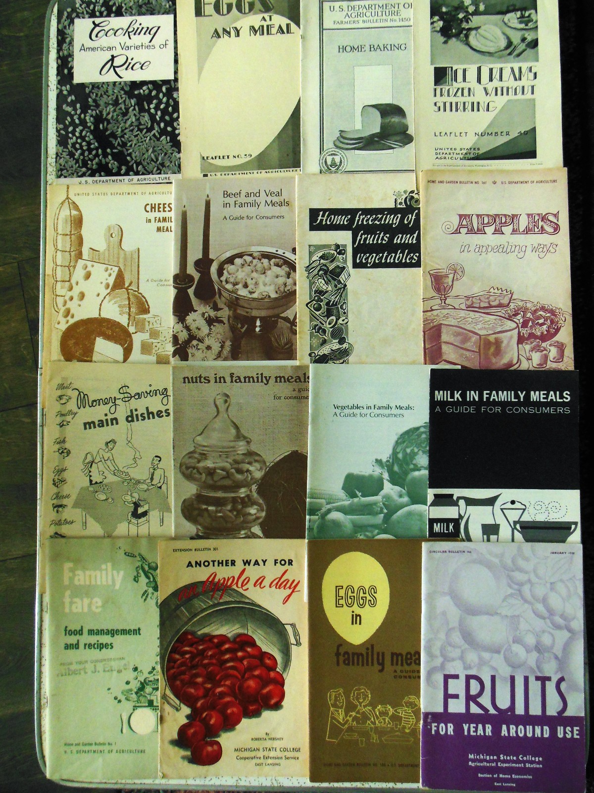 US Dept of Agriculture Booklets Bulletins - Cooking, Recipes 1930s-1970s Lot