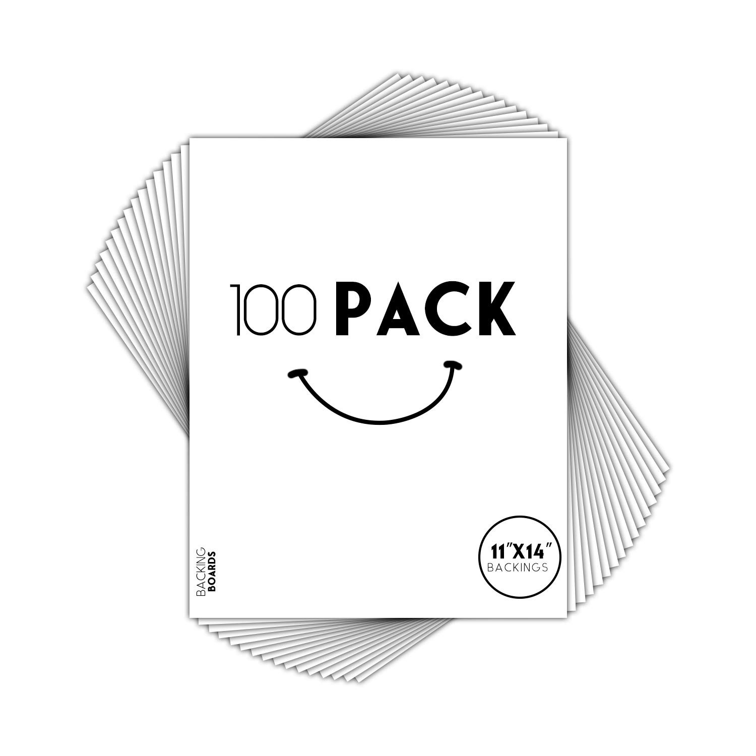 4-Ply 100 Pack 11x14 White Frame Backer Boards Print Backer Sheets Craft