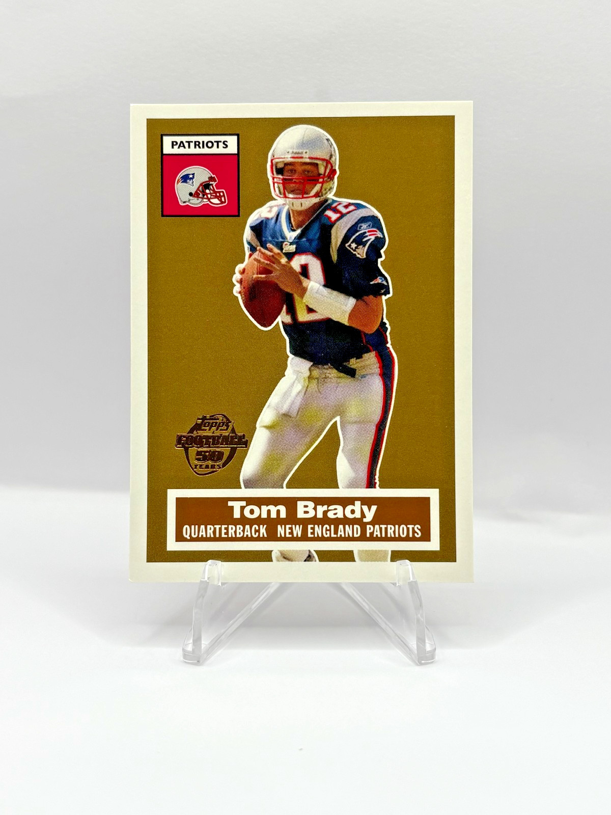 Tom Brady 2005 Topps Football 50th Anniversary Parallel - GOAT Tom Brady 2005 Topps Football 50th Anniversary Parallel - GOAT