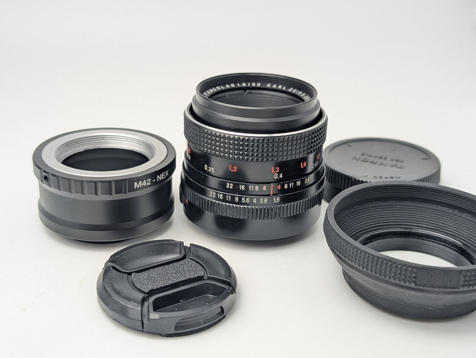 Carl Zeiss Jena MC Pancolar 50mm f1.8 RED P lens M42 mount S/N 10119090 SERVICED