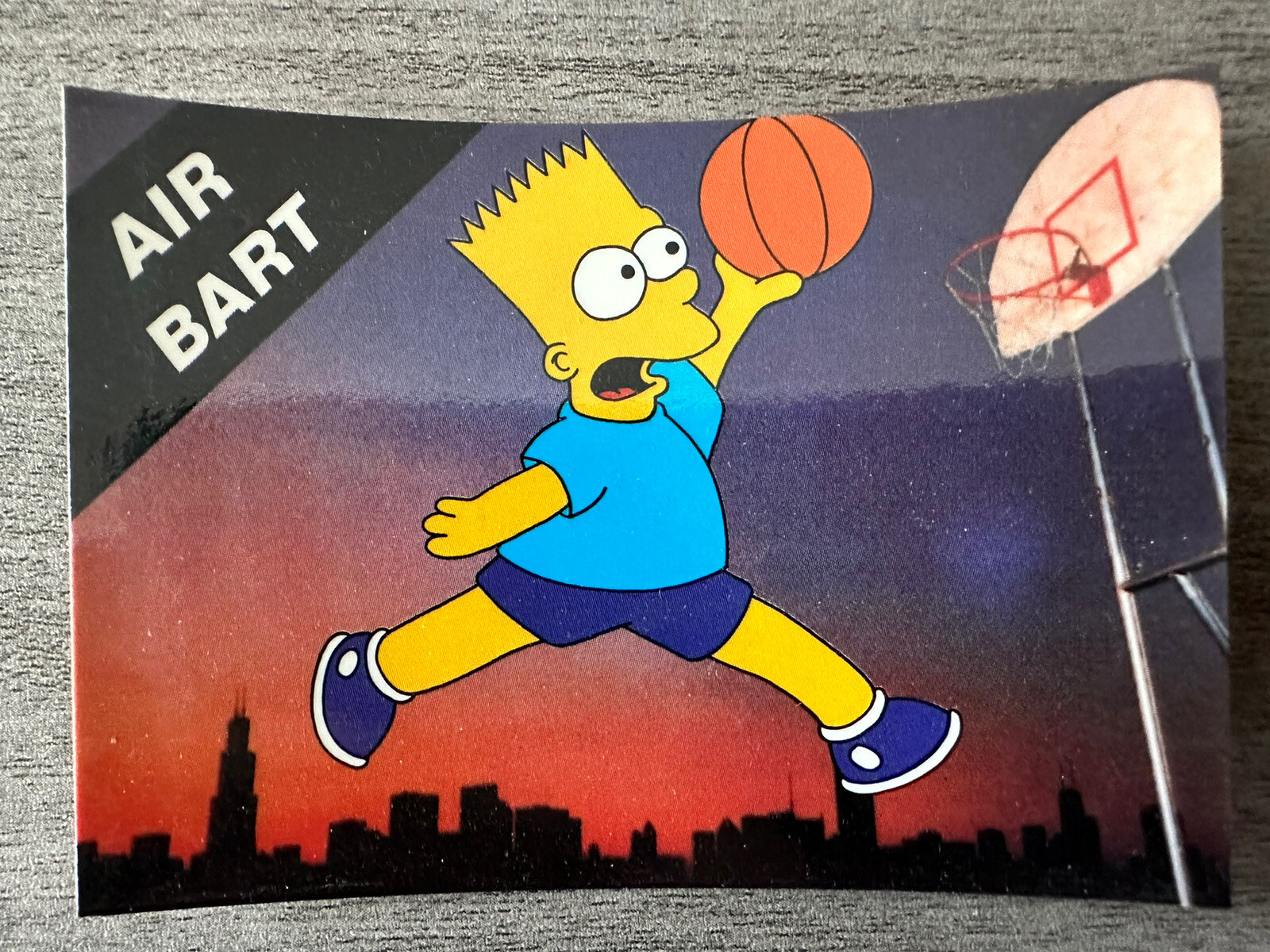 1990 Broder Bart Simpson Air Bart Michael Jordan Promo Card The Simpson