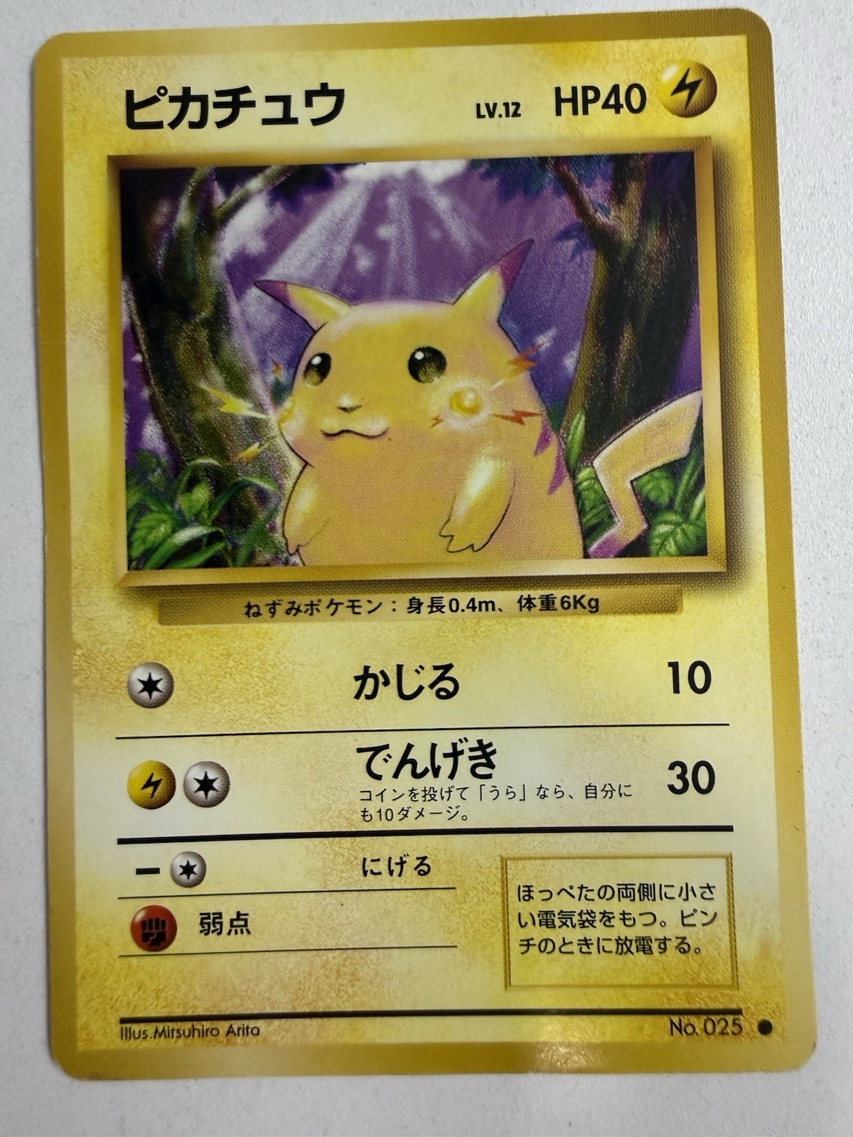 Pokémon TCG Pikachu Expansion Pack Regular Common 025 Japanese HP 40